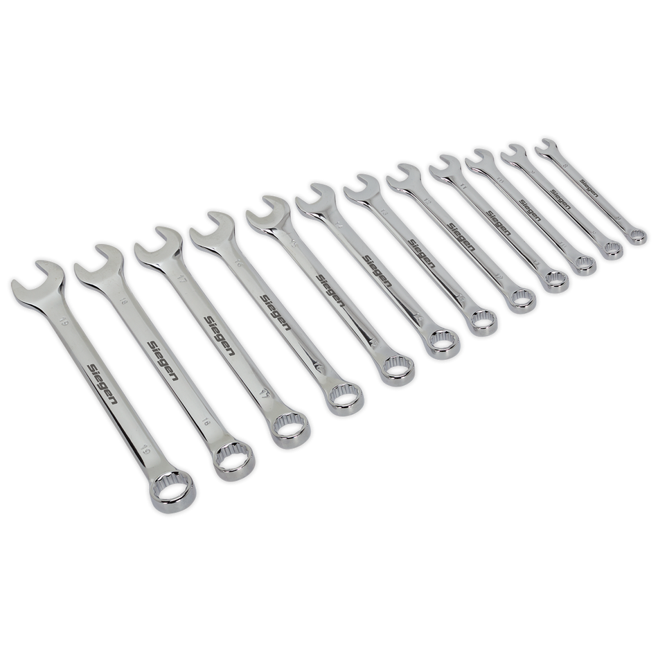 S0563 Siegen Combination Spanner Set 8-19mm 12pc