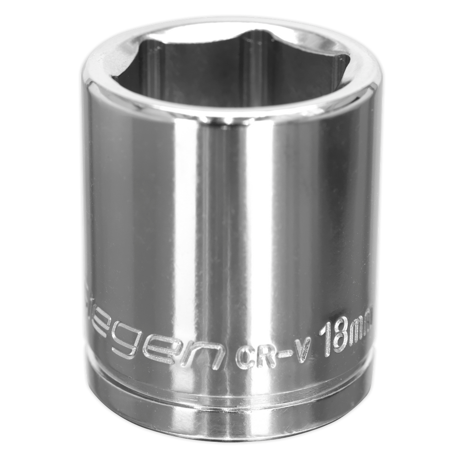 S0585 Siegen Socket 18mm 3/8"Sq Drive