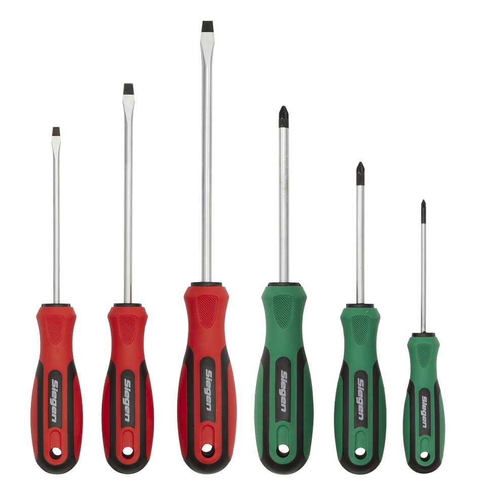 S0615 Siegen Soft Grip Screwdriver Set 6pc
