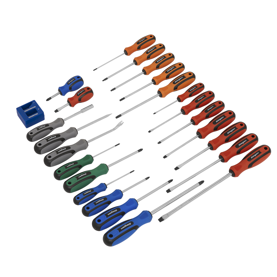 S0617 Siegen Soft Grip Screwdriver Set 24pc