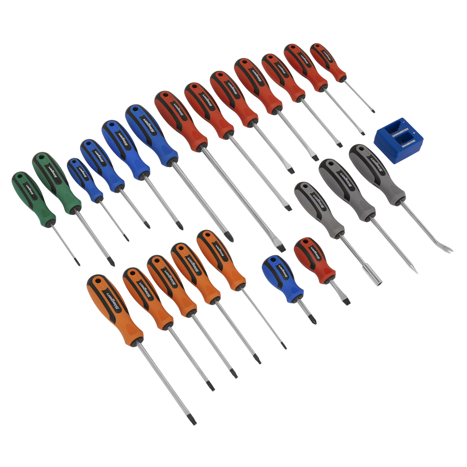 S0617 Siegen Soft Grip Screwdriver Set 24pc
