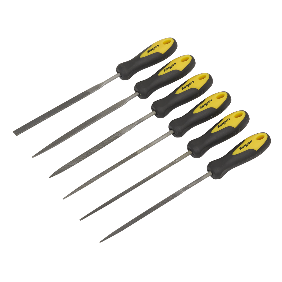 S0628 Siegen Needle File Set 100mm 6pc