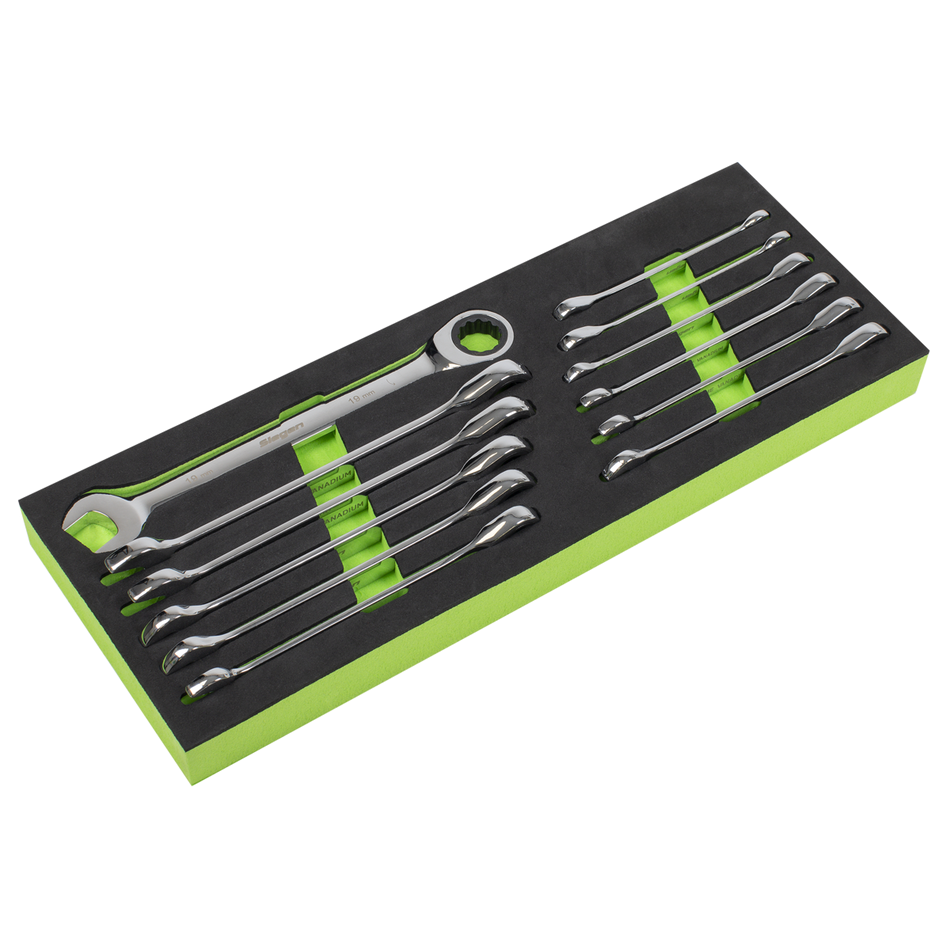 S0634 Siegen Ratchet Combination Spanner Set 12pc