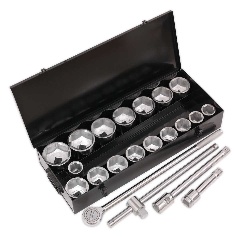 S0768 Siegen Socket Set 1"Sq Drive 21pc