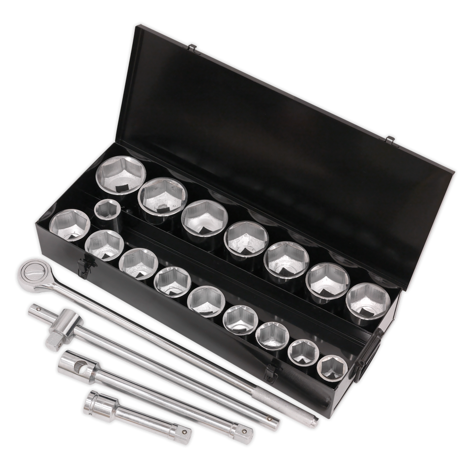 S0768 Siegen Socket Set 1"Sq Drive 21pc