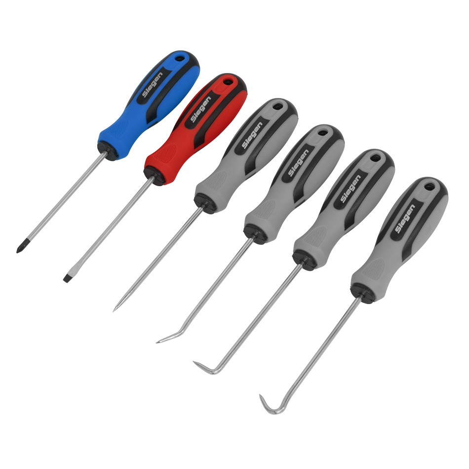S0774 Siegen Mini Pick & Screwdriver Set 6pc