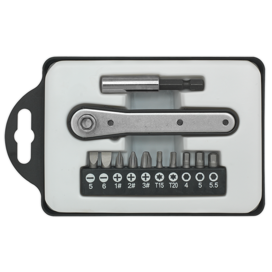 S0775 Siegen Ratchet Driver Bit Set 12pc