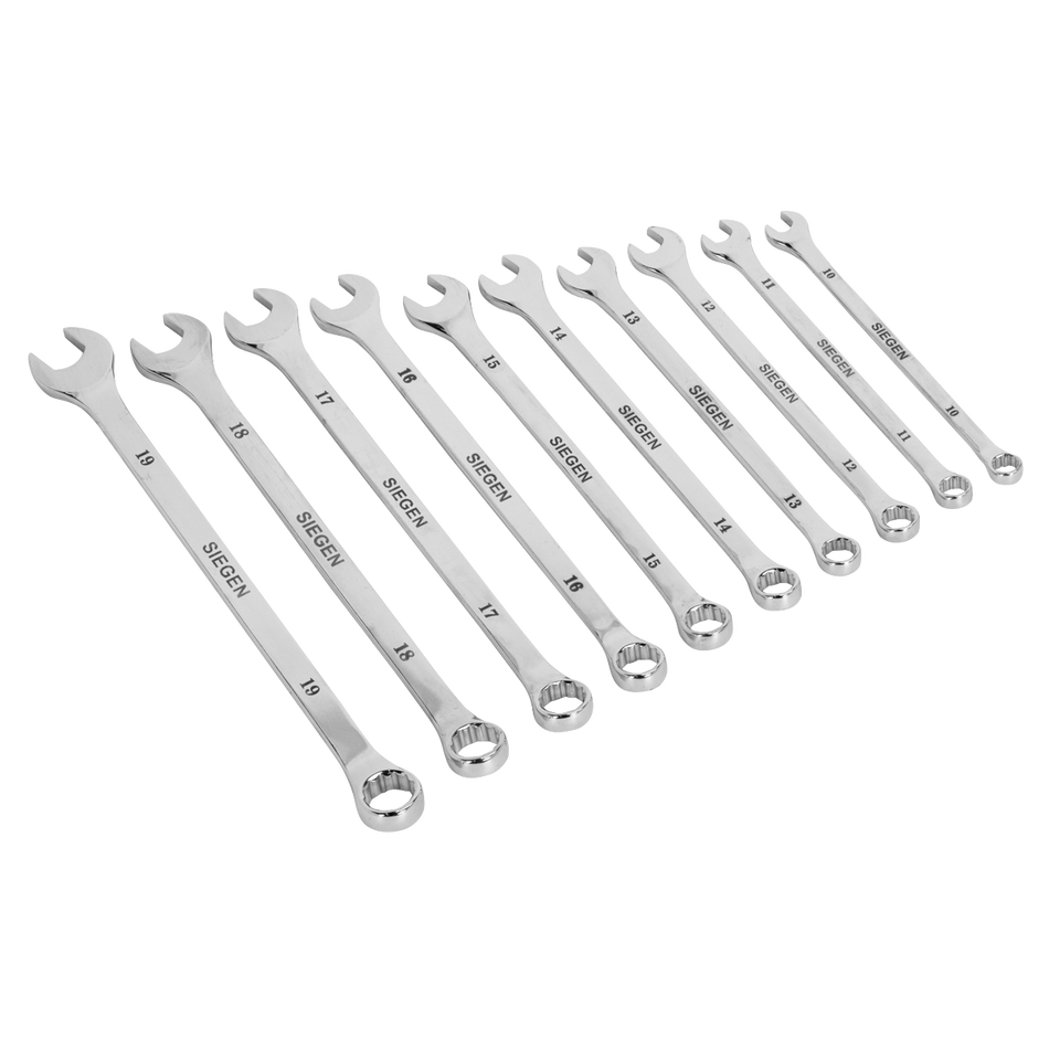 S0832 Siegen Extra-Long Combination Spanner Set 10pc