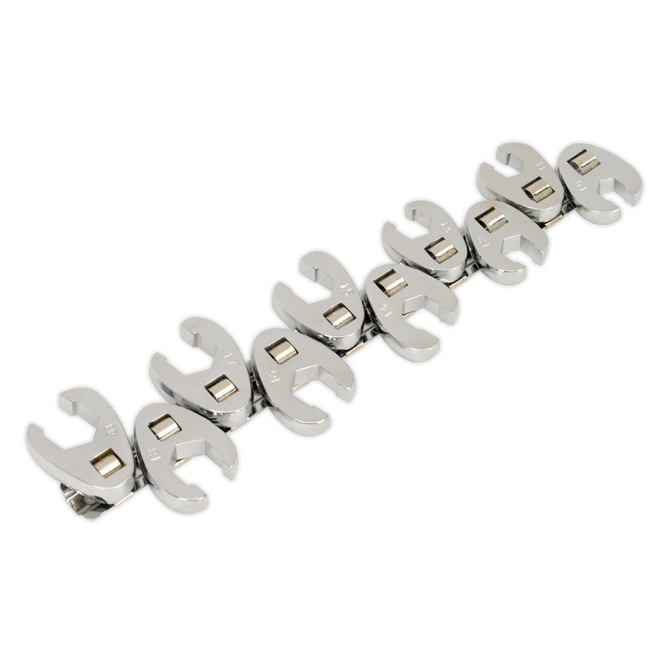 S0845 Siegen Flare Nut Crow's Foot Wrench Set 3/8"Sq Drive 10pc