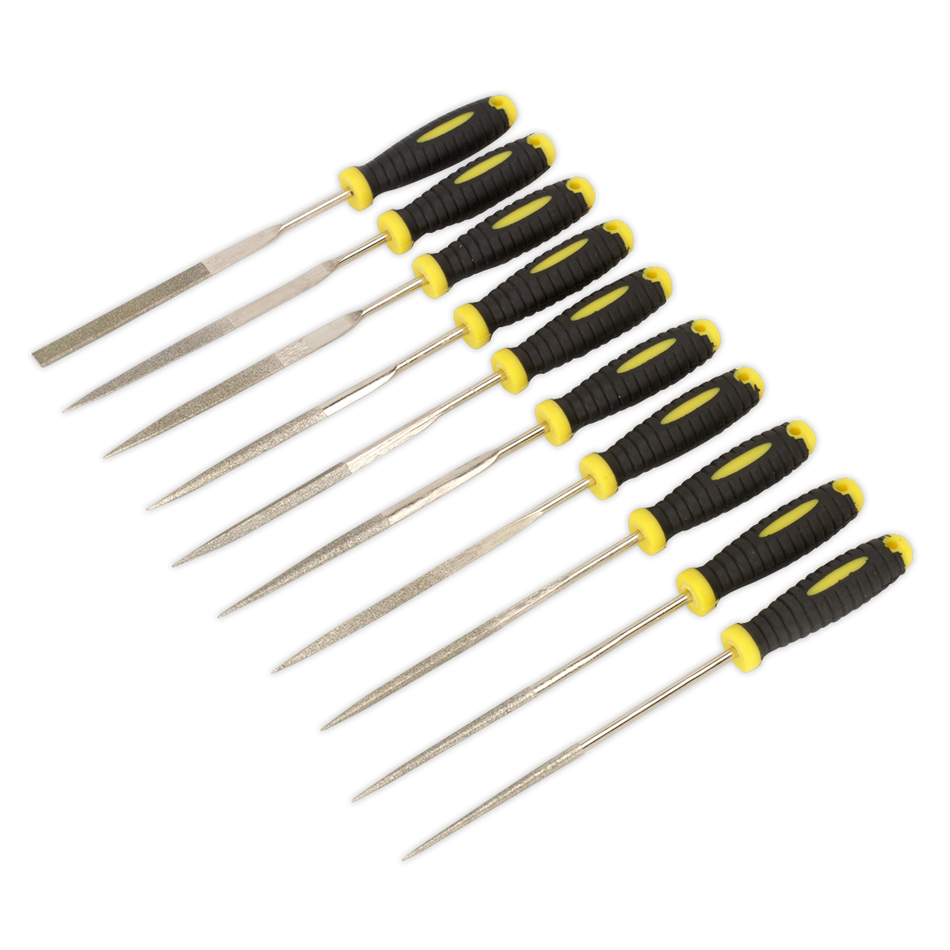 S0896 Siegen Diamond Needle File Set 100mm 10pc