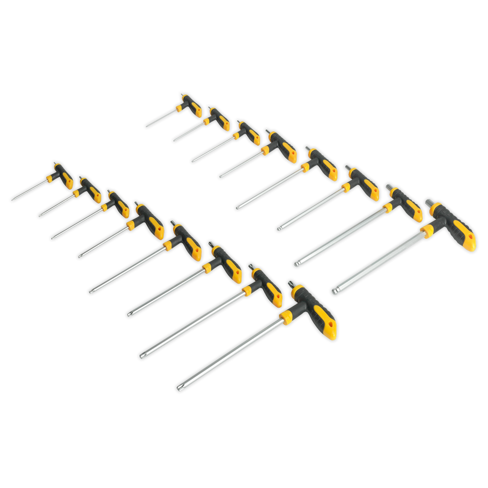 S0916 Siegen T-Handle TRX-Star* & Hex Key Set 16pc