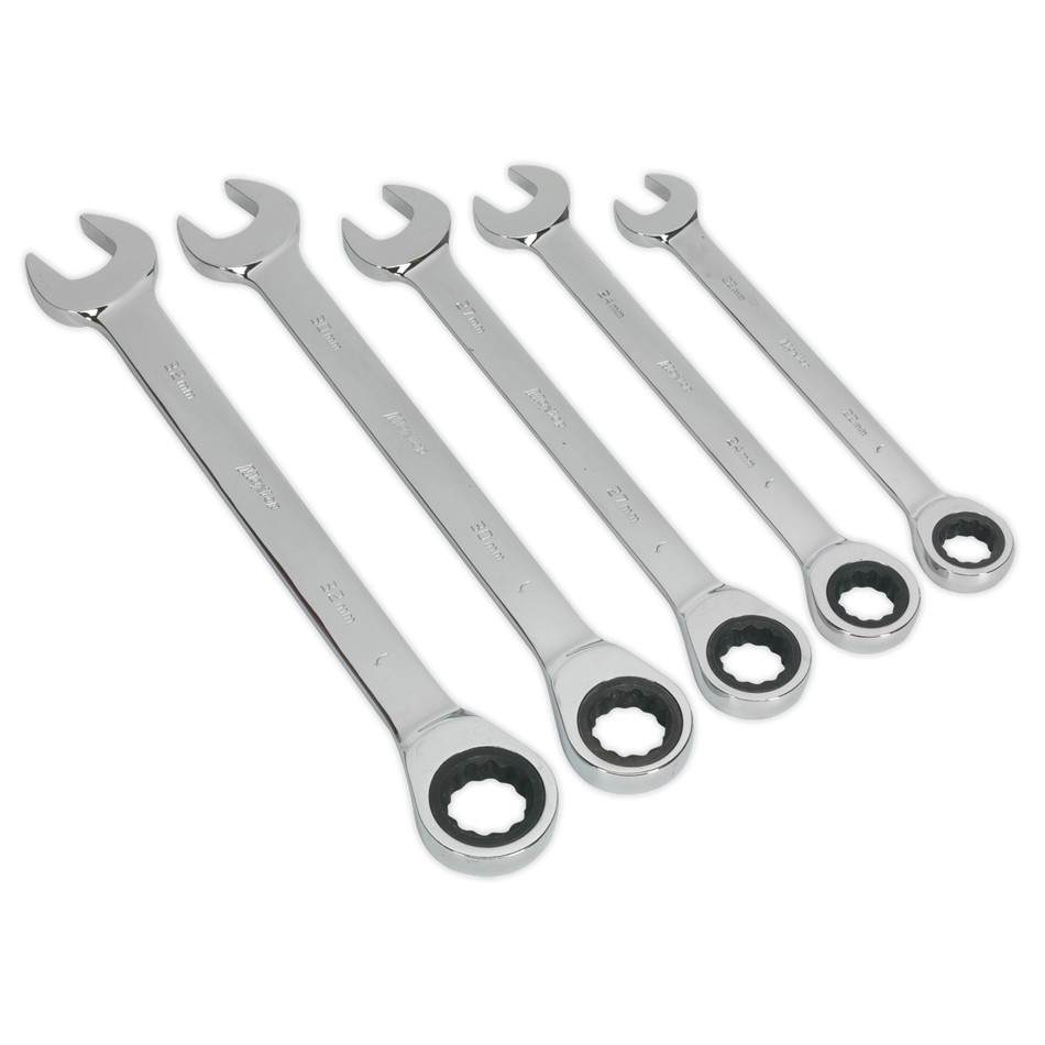 S0985 Siegen Combination Ratchet Spanner Set 5pc