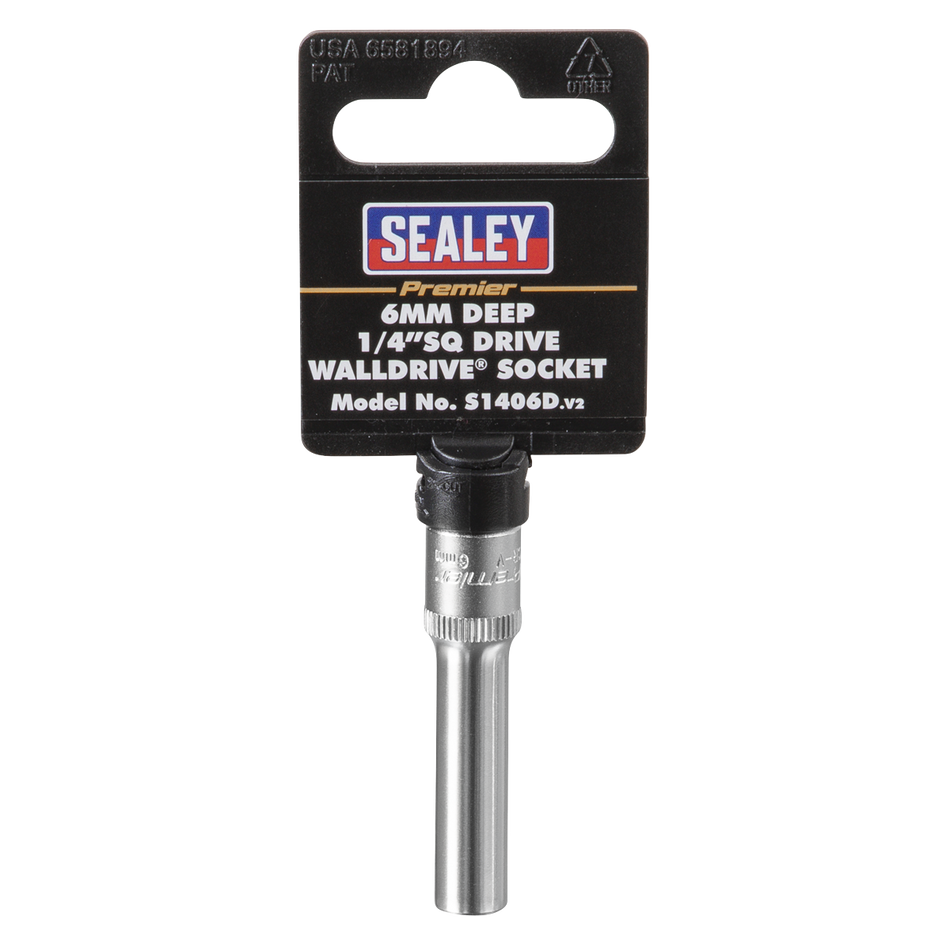 S1406D Premier Deep Socket 1/4"Sq Drive 6mm