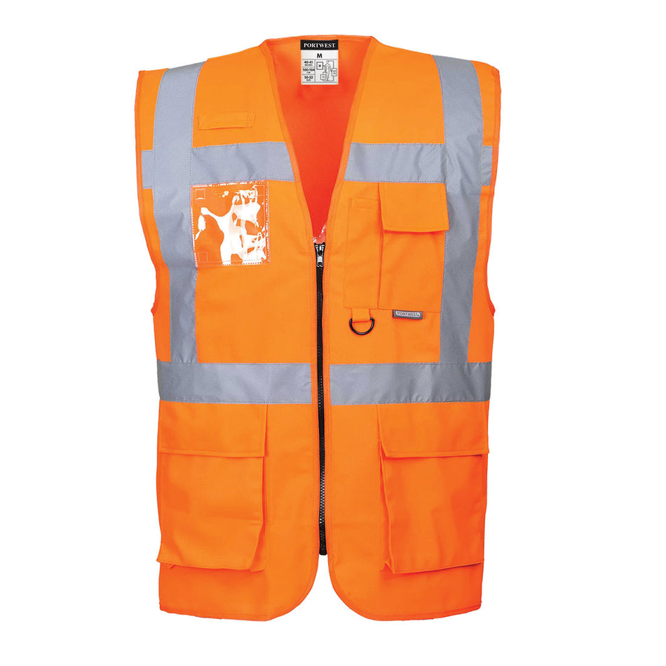 S476 Berlin Hi-Vis Executive Vest Orange XL