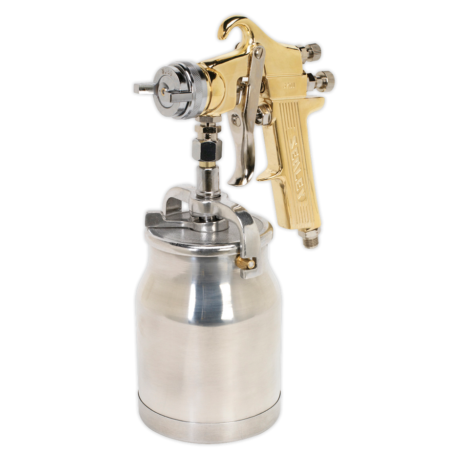 S701 Workshop Gold Series Suction Feed Spray Gun 1.8mm Set-Up