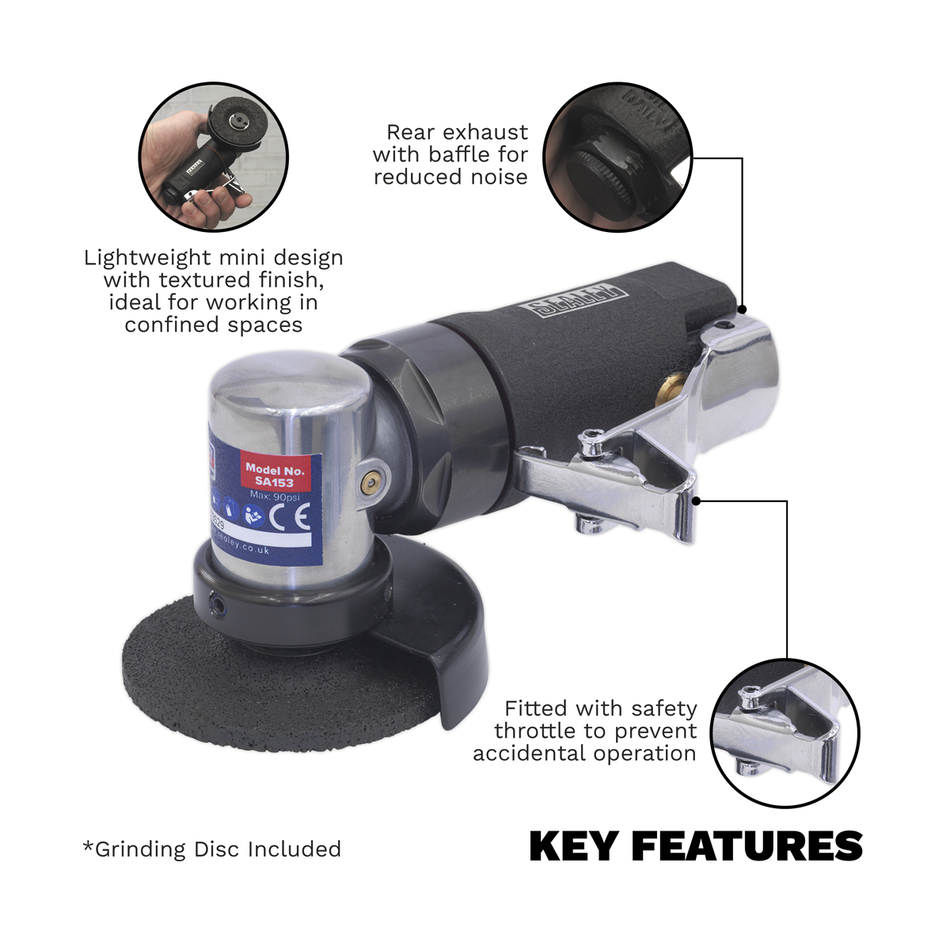 SA153 Premier Mini Air Angle Grinder 58mm
