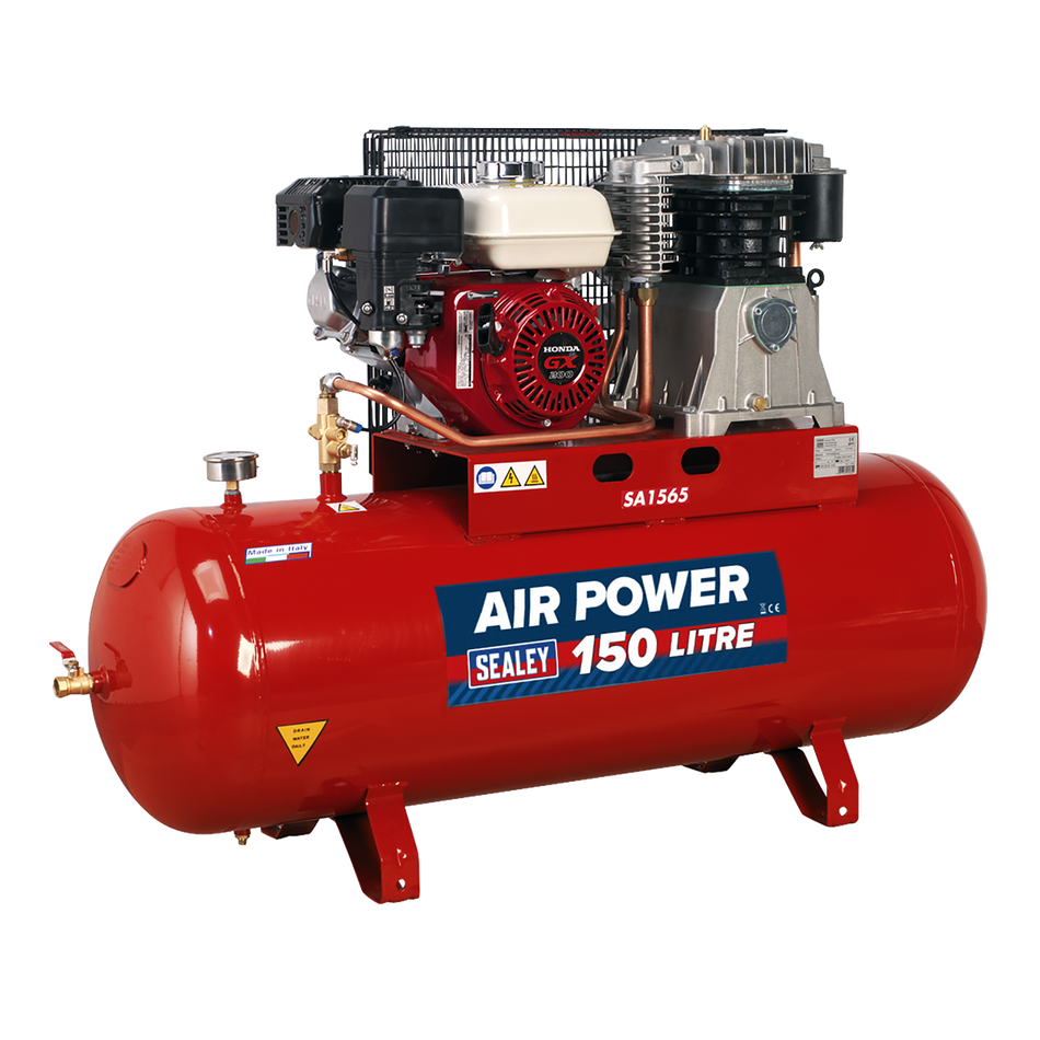 SA1565 150L Belt Drive Air Compressor with Petrol Engine 6.5hp