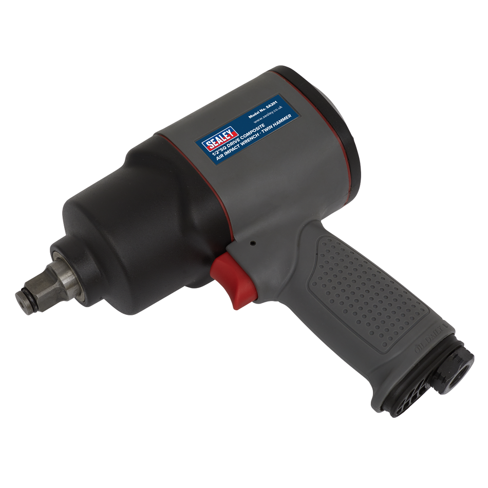 SA201 Composite Twin Hammer Air Impact Wrench 1/2"Sq Drive