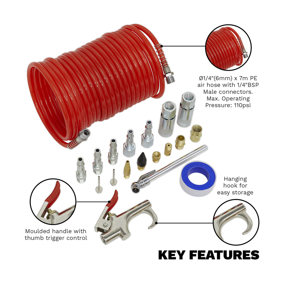 SA320K Air Blow Gun Kit 19pc