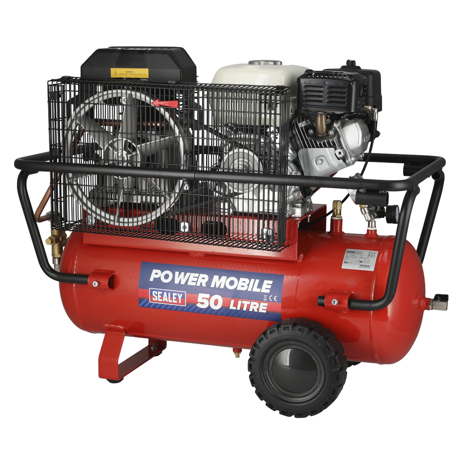 SA5055 50L Belt Drive Air Compressor with Petrol Engine 5.5hp