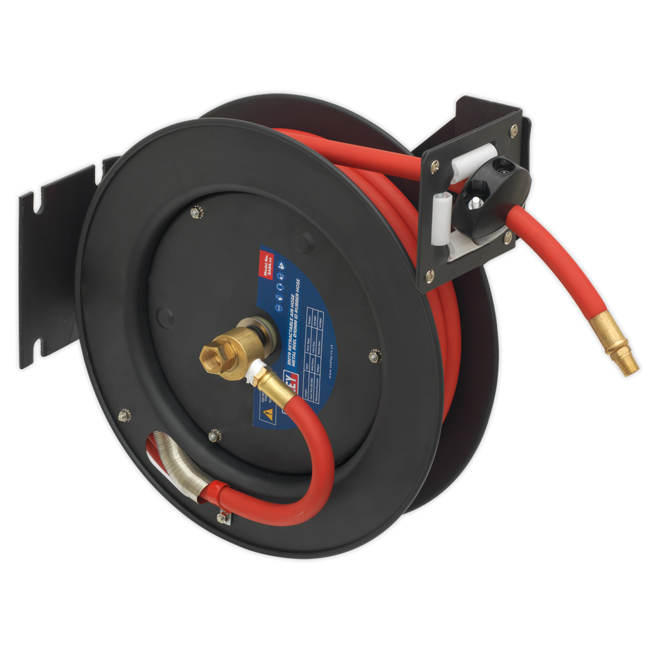 SA84 8m Retractable Rubber Air Hose with Steel Reel 10mm ID
