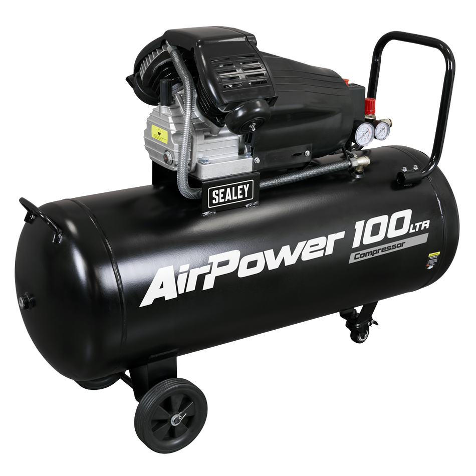 SAC10030VA 100L V-Twin Direct Drive Air Compressor 3hp