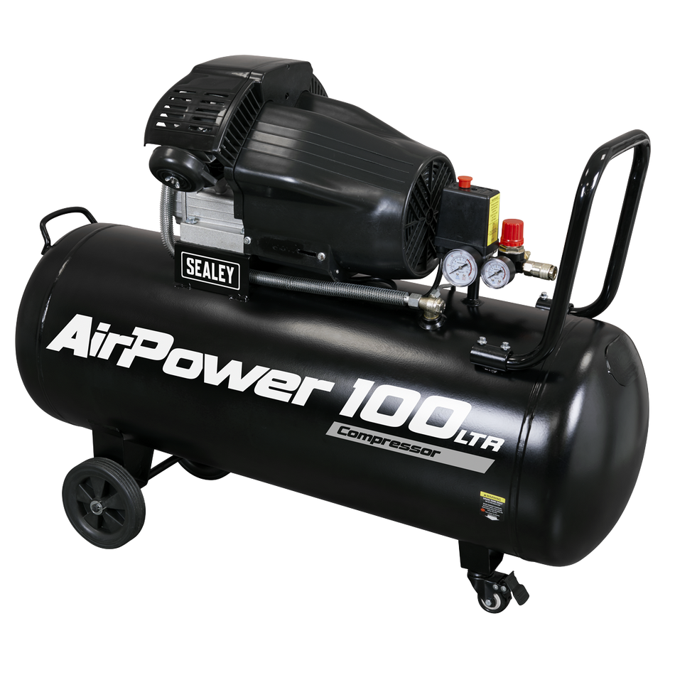 SAC10030VA 100L V-Twin Direct Drive Air Compressor 3hp