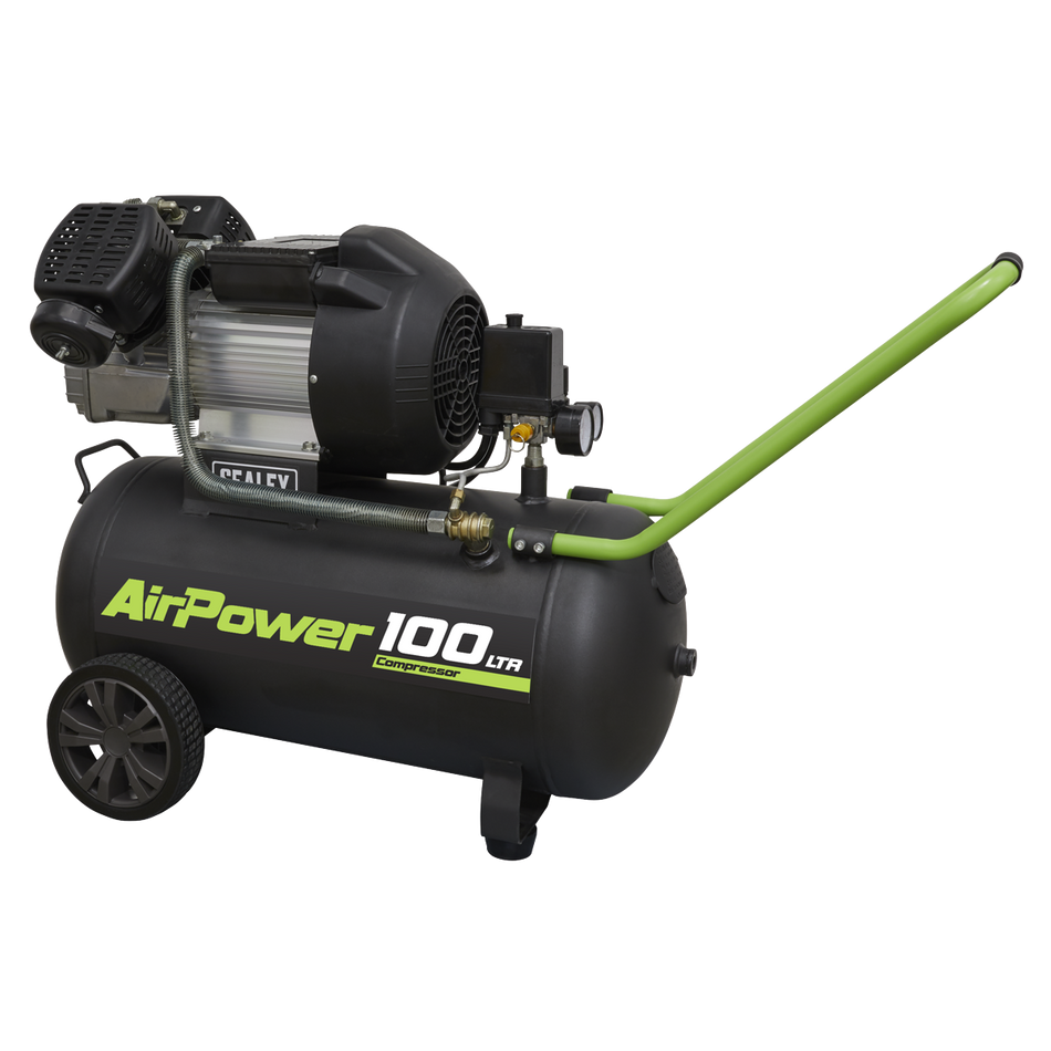 SAC10030VE 100L V-Twin Direct Drive Air Compressor 3hp