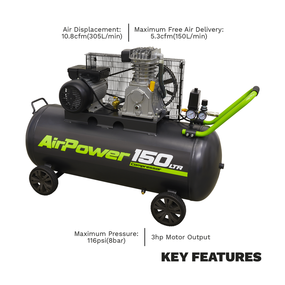 SAC15030B 150L Belt Drive Air Compressor 3hp