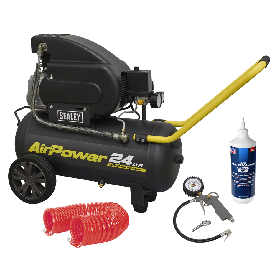 SAC2420E110VSC 24L Direct Drive Air Compressor Combo 2hp 110V