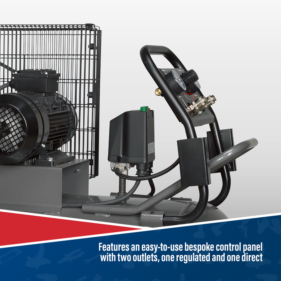 SAC3203B Premier 200L Belt Drive Air Compressor with Front Control Panel 3hp