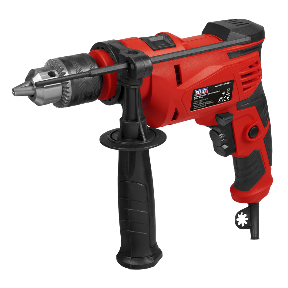 SD750 13mm Variable Speed Hammer Drill 750W/230V