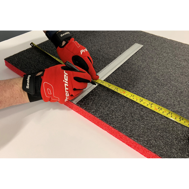 SF50R Easy Peel Shadow Foam 1200 x 550 x 50mm - Red/Black