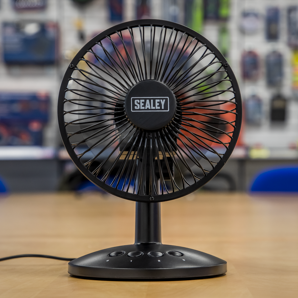 SFF6USB 3-Speed Oscillating USB Desk Fan 6"