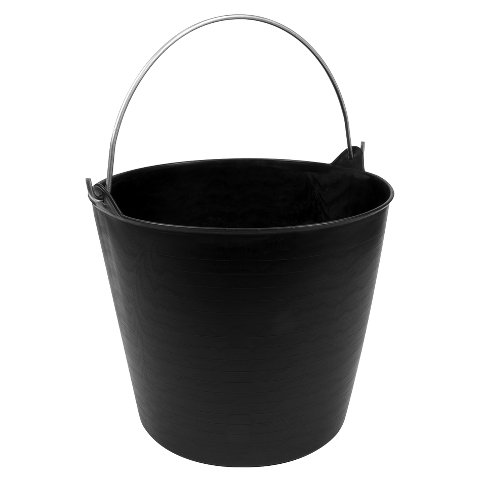 SFT26H Heavy-Duty Flexi Tub 26L with Metal Handle - Black