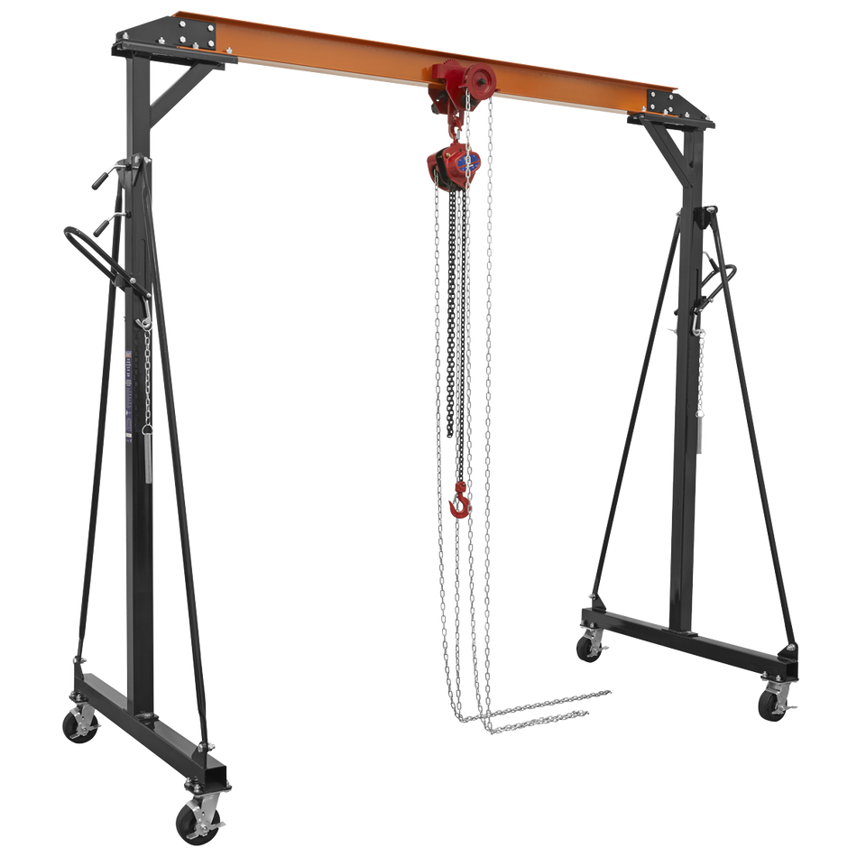 SG1000KITG Portable Adjustable Gantry Frame with Geared Trolley Combo 1 Tonne