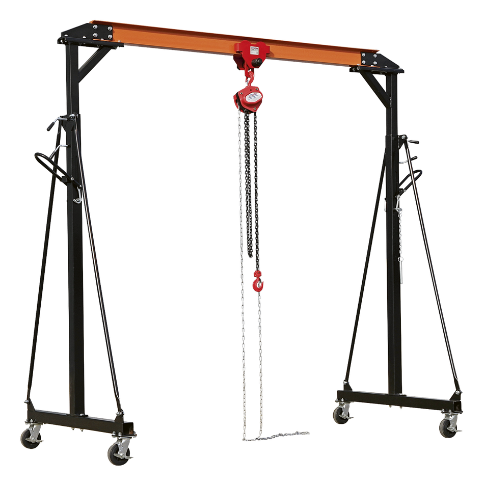 SG1000KIT Portable Lifting Adjustable Gantry Frame 1 Tonne & Hoist Combo