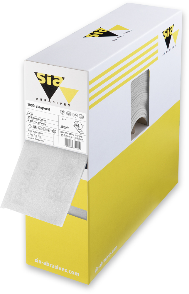 1950 siaspeed siasoft rolls  115 x 25000 mm  Grit 180