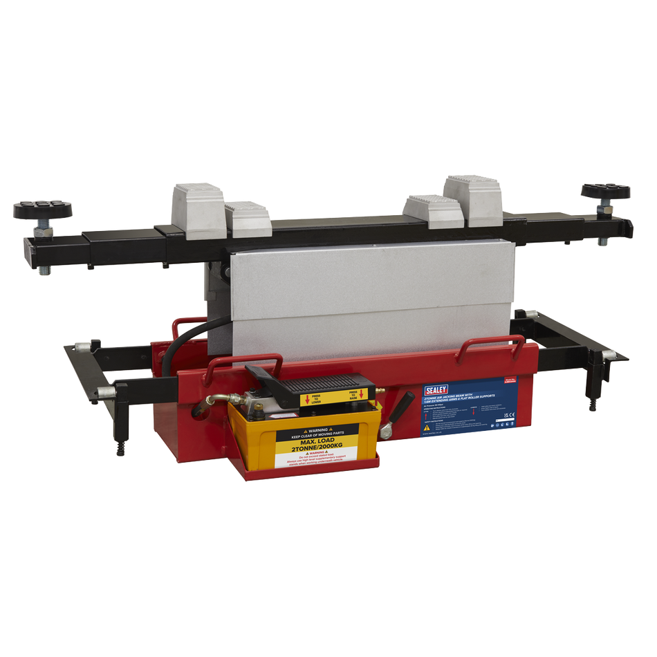 SJBEX200A Air Jacking Beam 2 Tonne with Arm Extenders & Flat Roller Supports