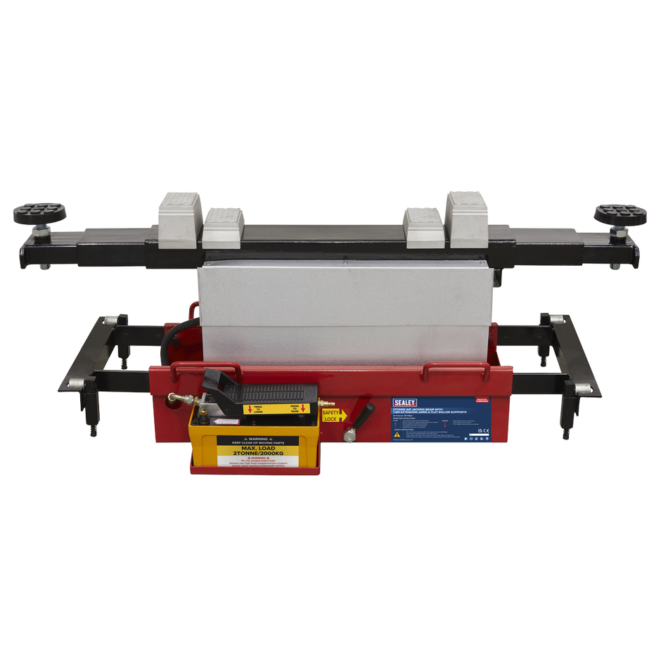 SJBEX200A Air Jacking Beam 2 Tonne with Arm Extenders & Flat Roller Supports
