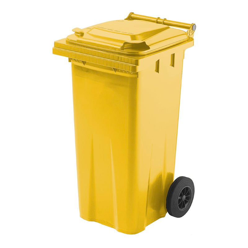 TYGRIS 2 Wheeled Bin - Yellow 120L