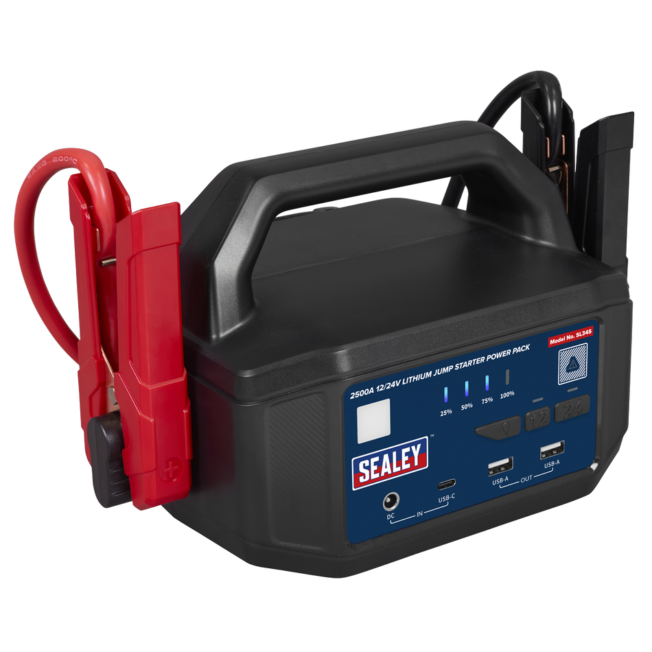 SL34S 2500A 12/24V Lithium Jump Starter Power Pack