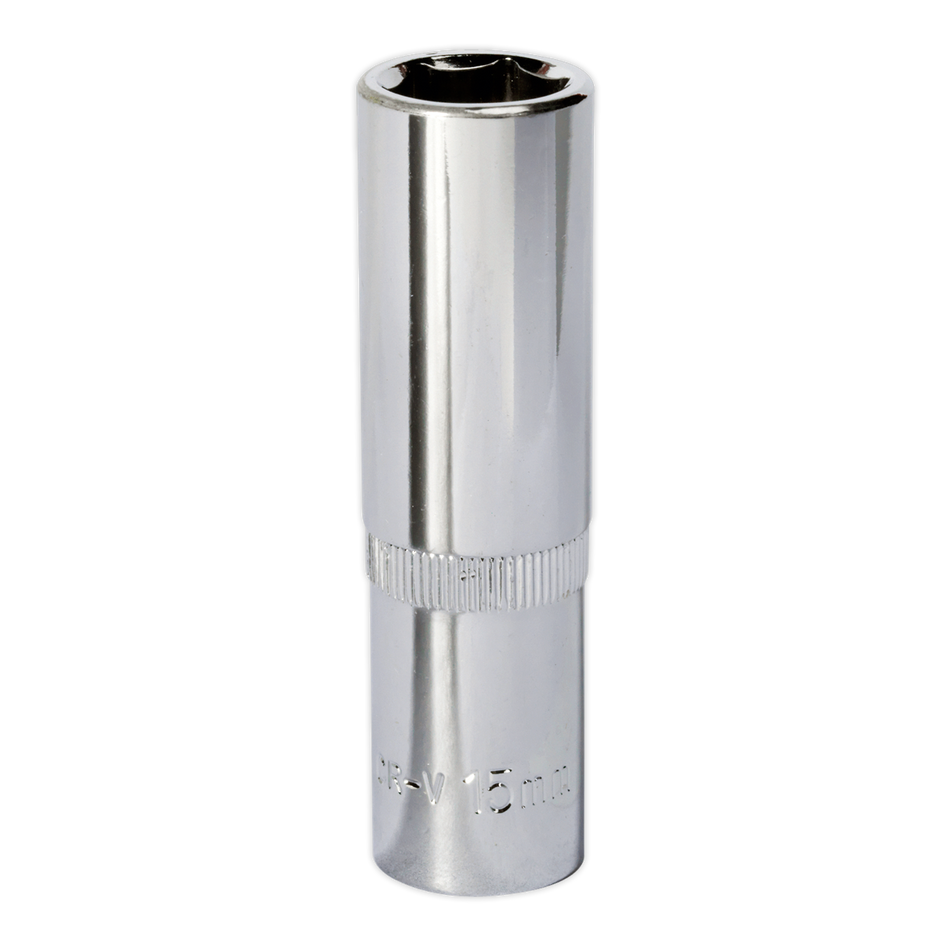 SP1215D Premier Fully Polished Deep Socket 1/2"Sq Drive 15mm