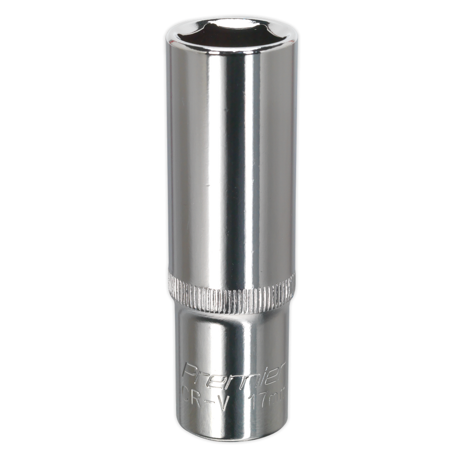 SP1217D Premier Fully Polished Deep Socket 1/2"Sq Drive 17mm