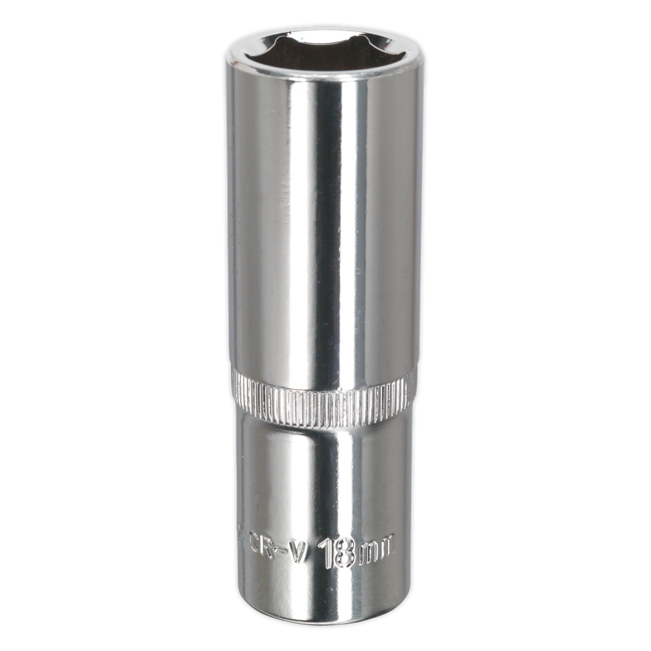 SP1218D Premier Fully Polished Deep Socket 1/2"Sq Drive 18mm