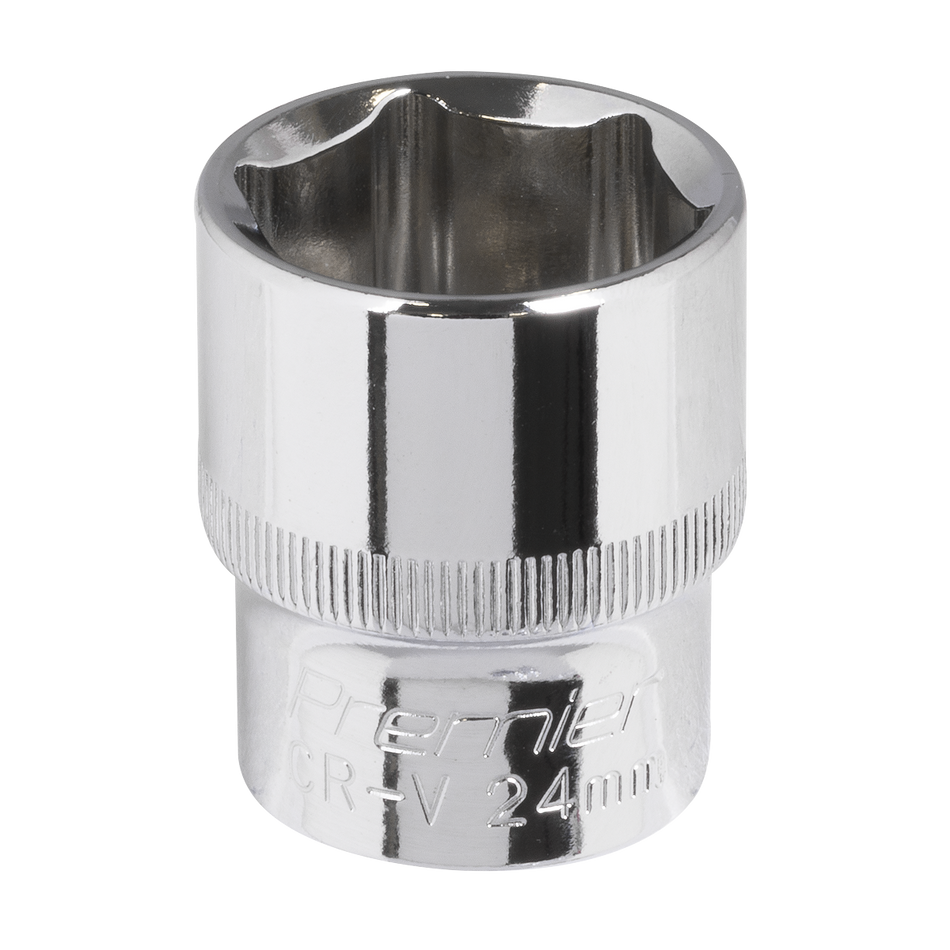 SP1224 Premier Fully Polished Socket 1/2"Sq Drive 24mm