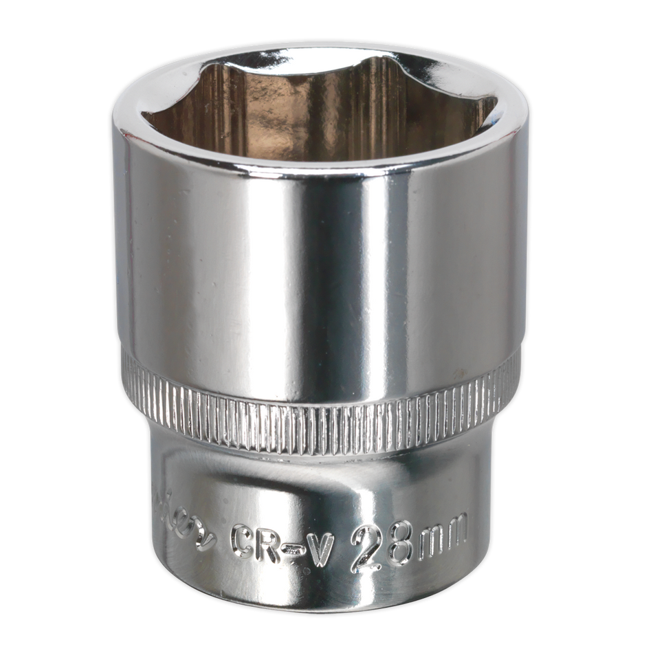 SP1228 Premier Fully Polished Socket 1/2"Sq Drive 28mm