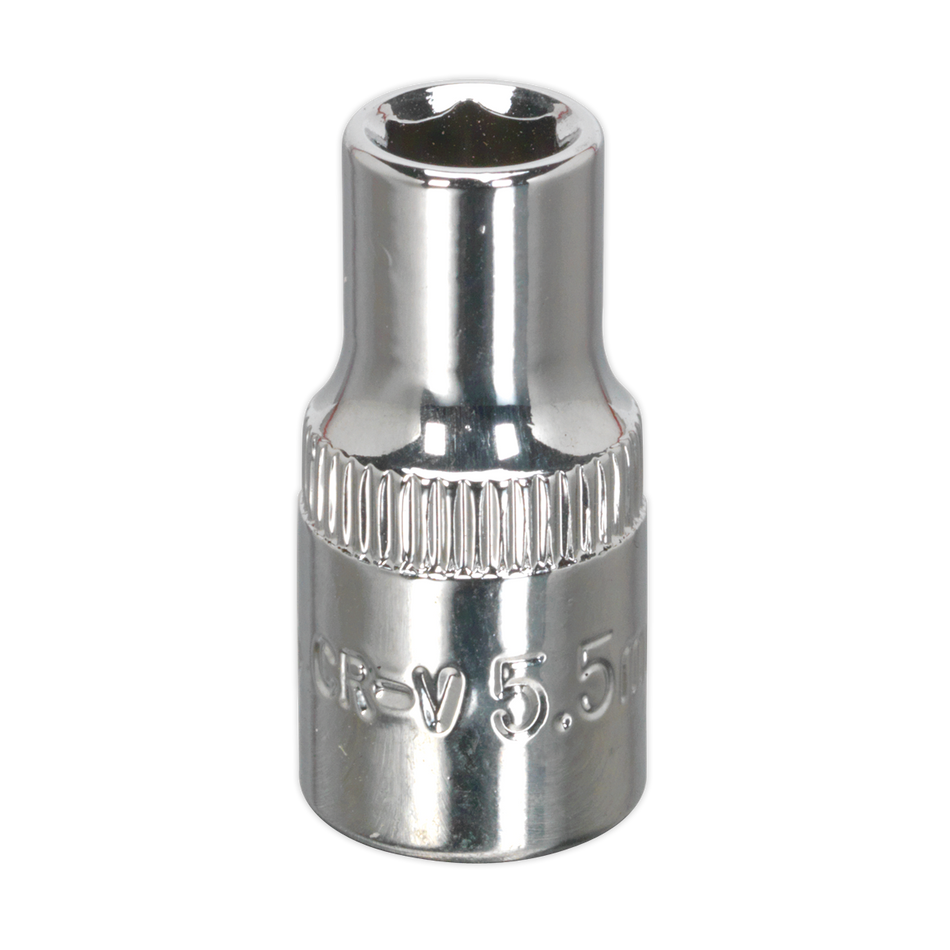 SP14055 Premier Fully Polished Socket 1/4"Sq Drive 5.5mm