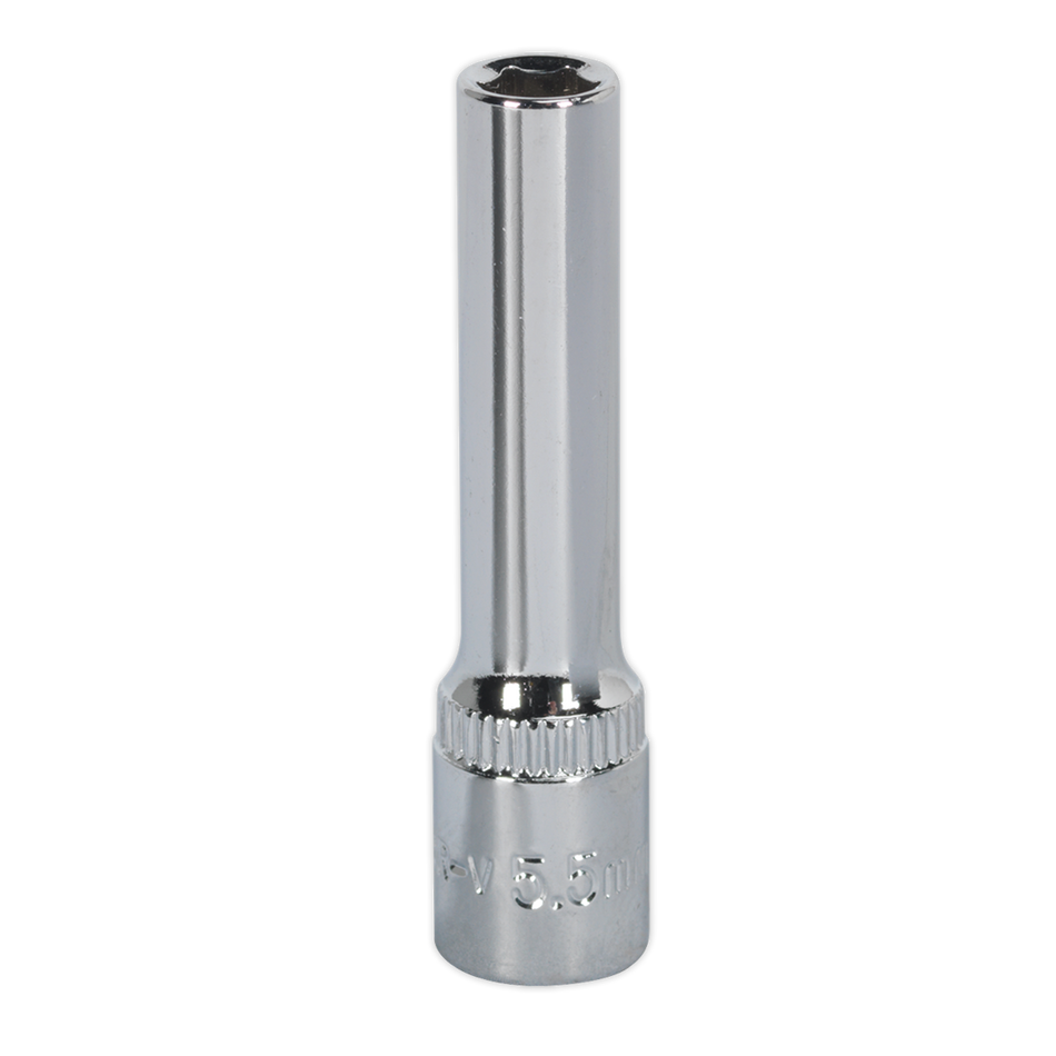 SP14055D Premier Fully Polished Deep Socket 1/4"Sq Drive 5.5mm