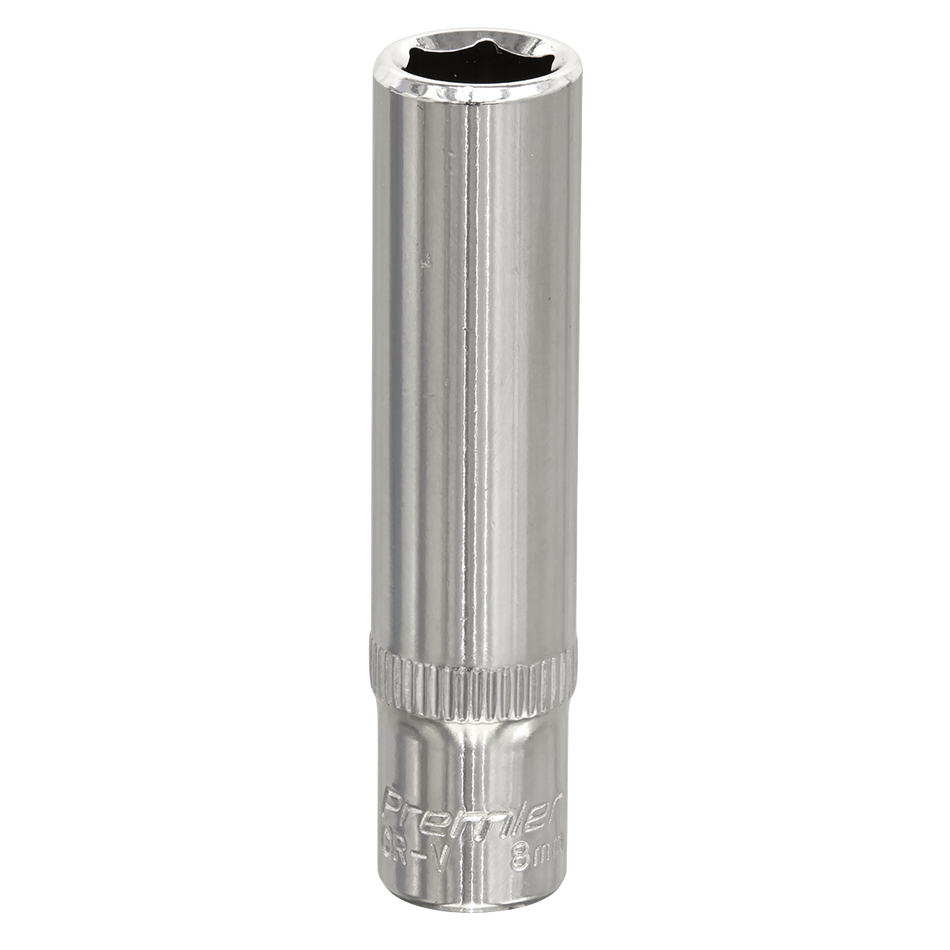 SP1408D Premier Fully Polished Deep Socket 1/4"Sq Drive 8mm